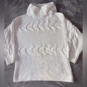 Elegant White Turtleneck Sweater